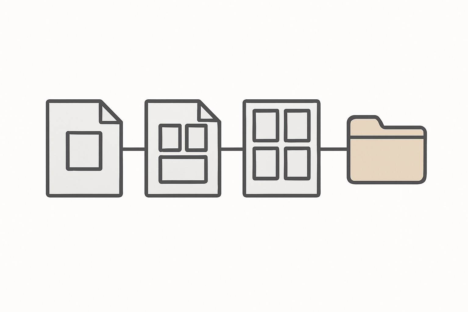 diagram of original artwork, proof sheet, and finished gang sheet linked to order folder